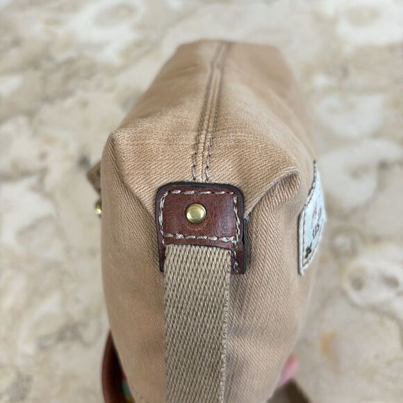 Fossil Canvas & Leather Mini Safari Bag - Picture 6 of 11